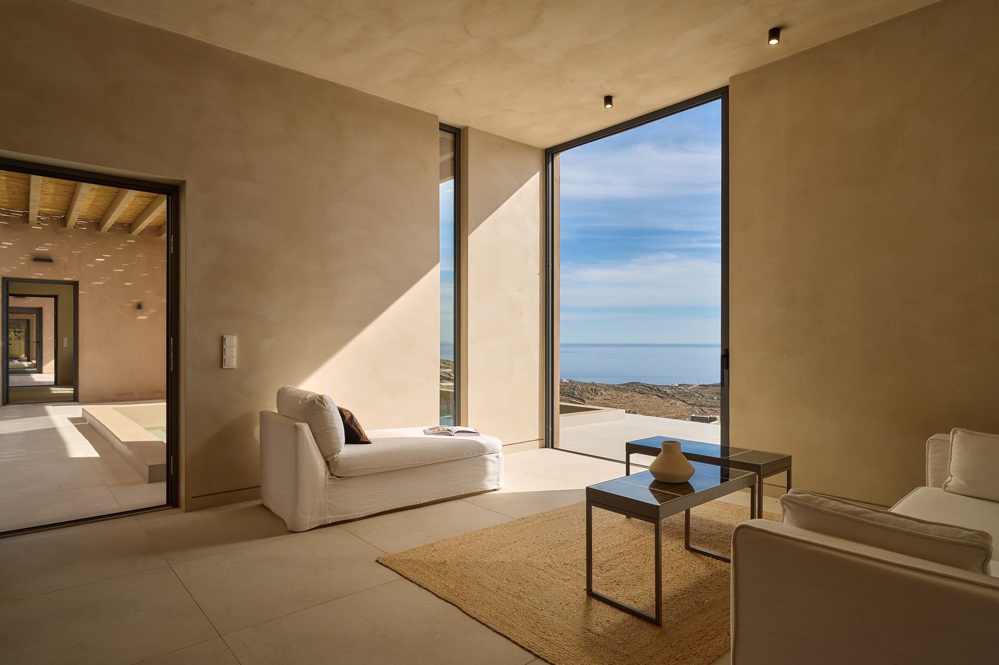 A still life artwork lounge area.