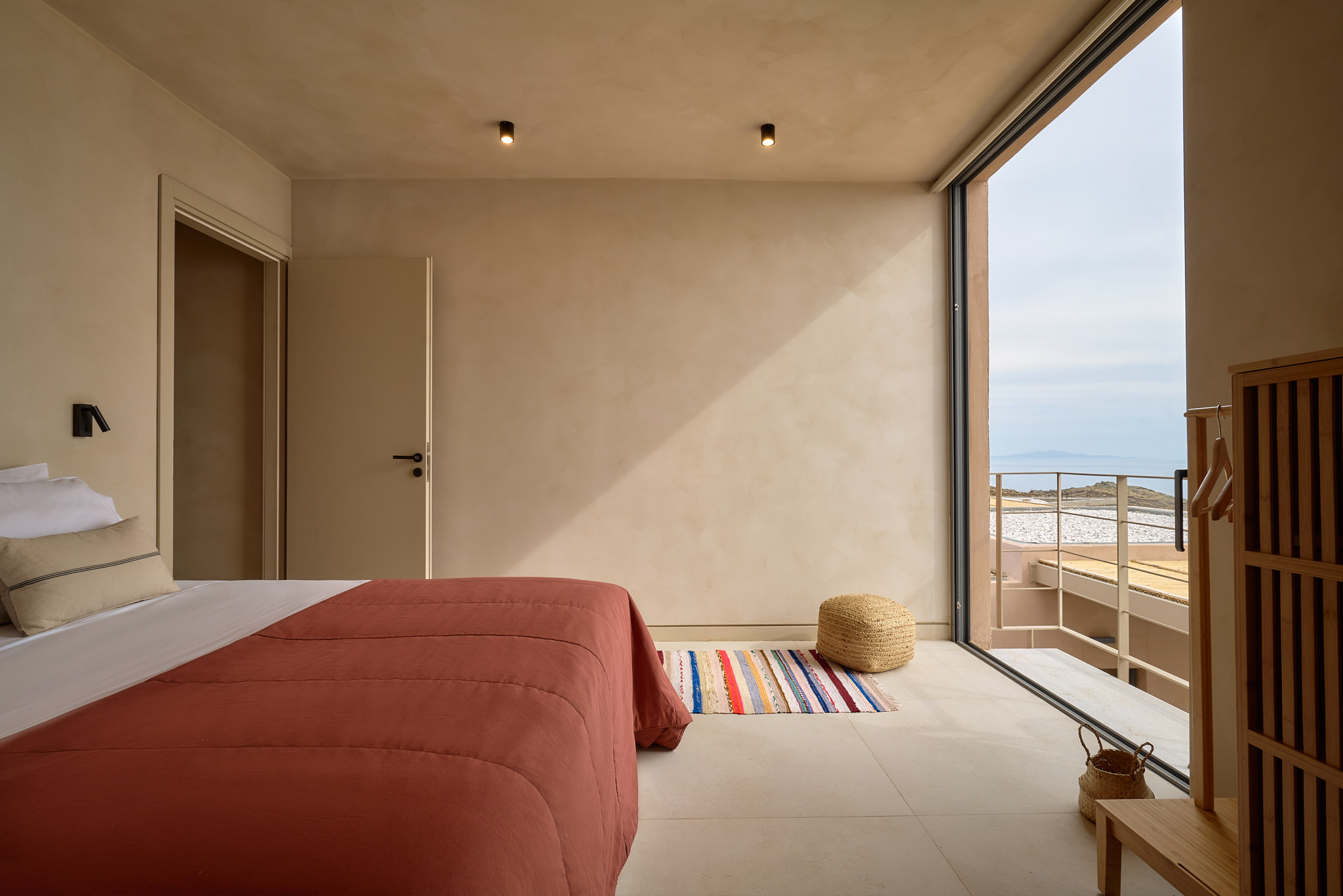 The bedroom can be converted into King Size bed upon request & is located in the first floor, of the "1st suite".