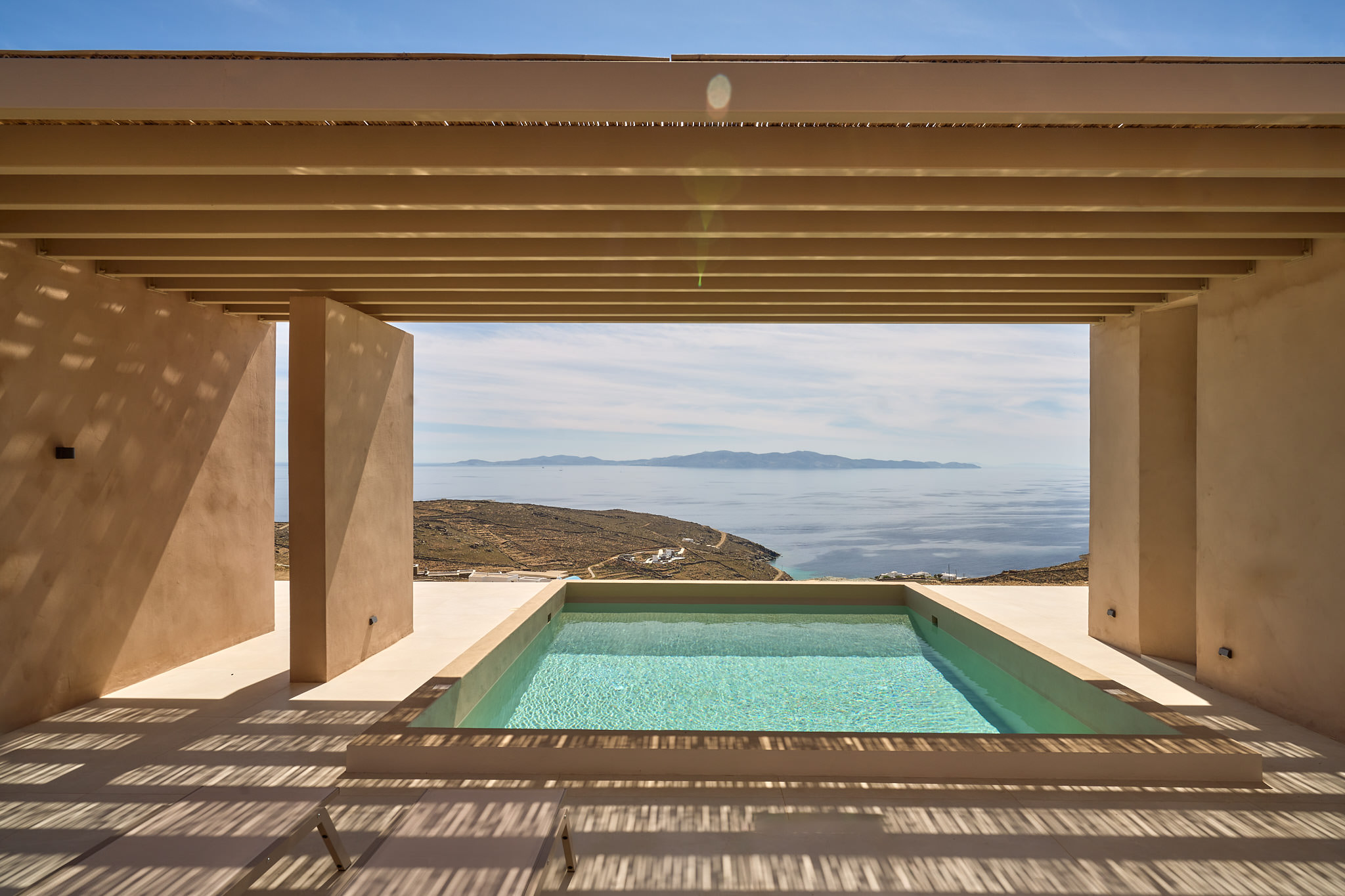 Tranquility unfold at the 30m2 pool area. The villa features two identical pools for ultimate comfort.