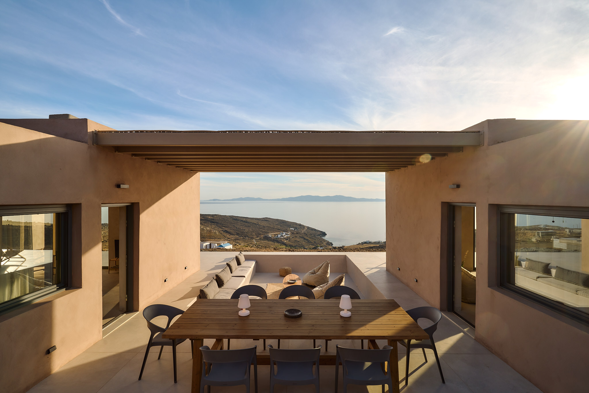 Gathering & Dining area with exquisite sea views.